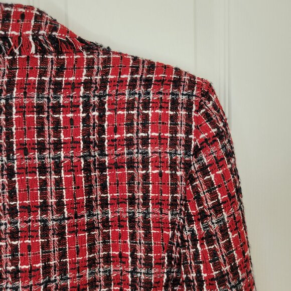 KARL LAGERFELD PARIS TWEED BLAZER SZ 10 - Picture 14 of 15